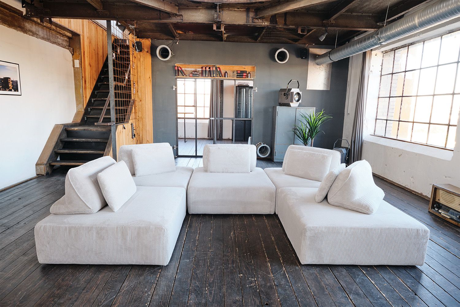 KAWOLA Modulsofa WIOLO SOFT 5 Module 5 Rückenkissen Cord hellgrau KAWOLA Modulsofa WIOLO SOFT 5 Module 5 Rückenkissen Cord hellgrau