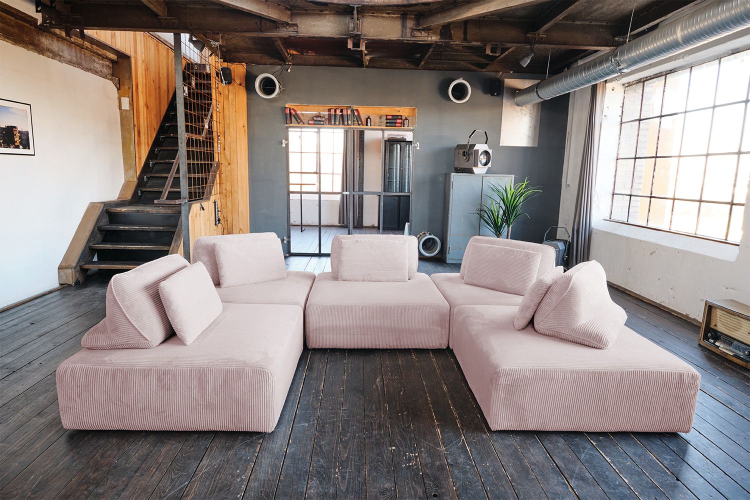 KAWOLA Modulsofa WIOLO SOFT 5 Module 5 Rückenkissen Cord rosa KAWOLA Modulsofa WIOLO SOFT 5 Module 5 Rückenkissen Cord rosa