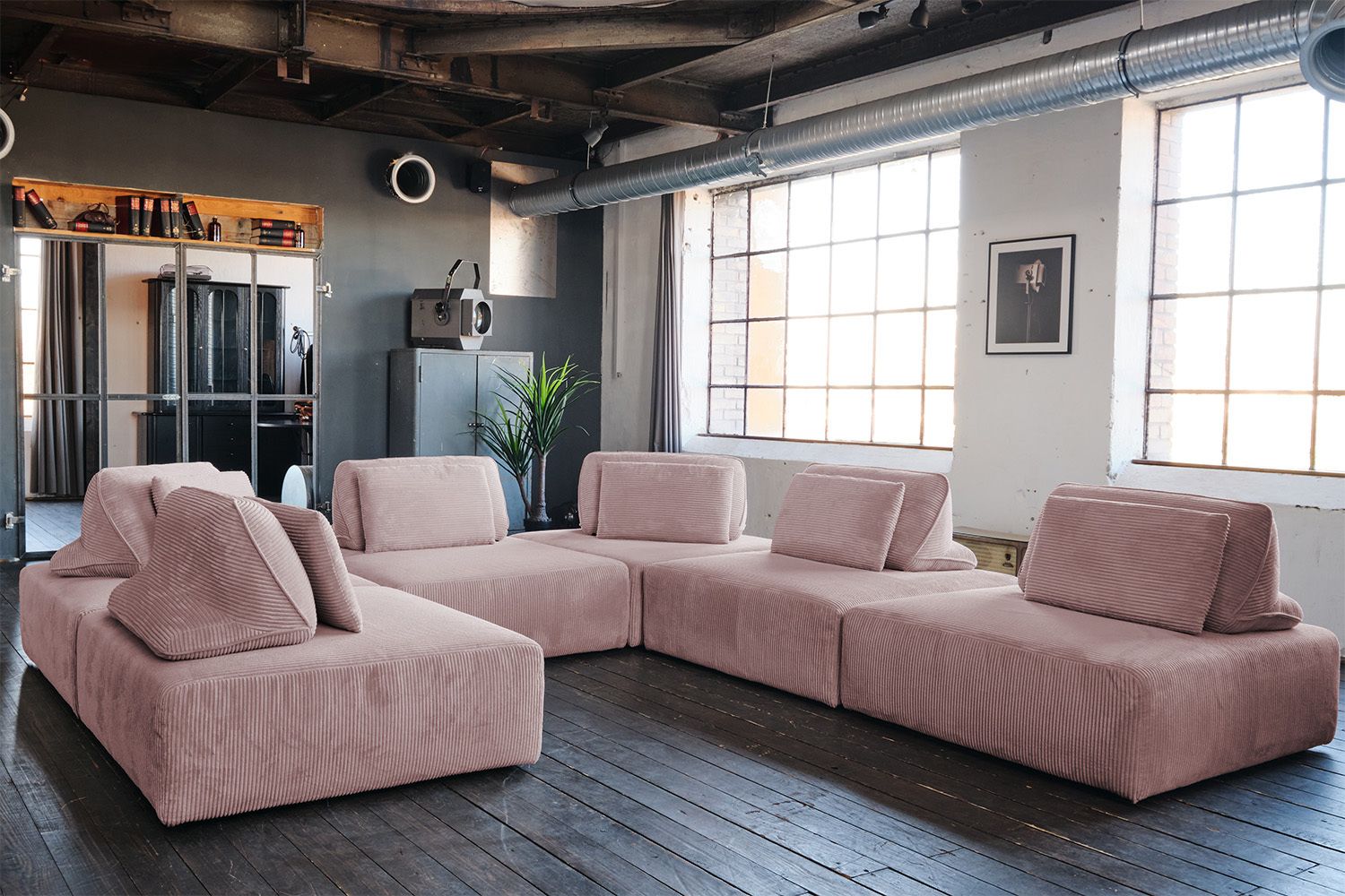 KAWOLA Modulsofa WIOLO SOFT 6 Module 6 Rückenkissen Cord rosa KAWOLA Modulsofa WIOLO SOFT 6 Module 6 Rückenkissen Cord rosa