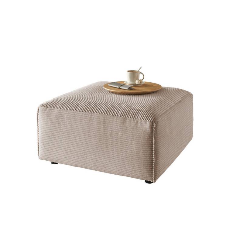 KAWOLA POLSTERHOCKER Taupe