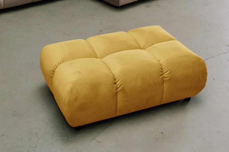 KAWOLA Polsterhocker VIVIEN Hockerbank Velvet curry KAWOLA Polsterhocker VIVIEN Hockerbank Velvet curry