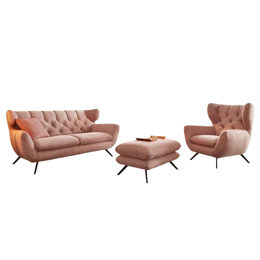 Kawola Sitzgruppe, Rosa, Textil, 200x94x95 cm, Wohnzimmer, Sofas & Couches, Sitzgarnituren Kawola Sitzgruppe, Rosa, Textil, 200x94x95 cm, Wohnzimmer, Sofas & Couches, Sitzgarnituren von KAWOLA