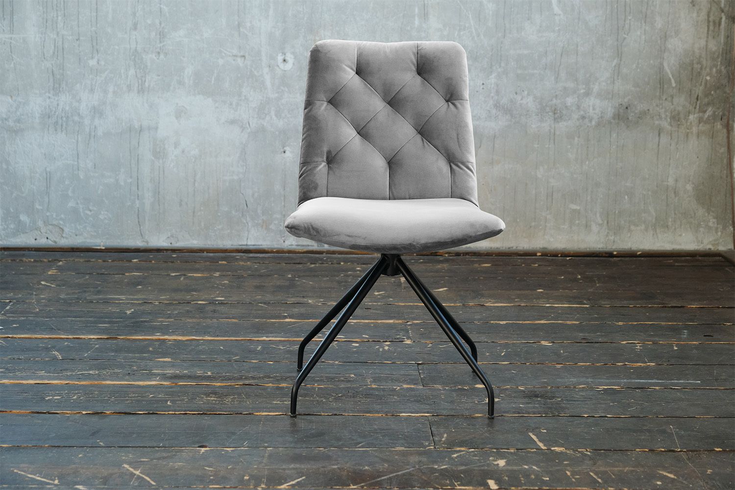 KAWOLA Stuhl NEW CHARME Drehstuhl Esszimmerstuhl Velvet silber KAWOLA Stuhl NEW CHARME Drehstuhl Esszimmerstuhl Velvet silber