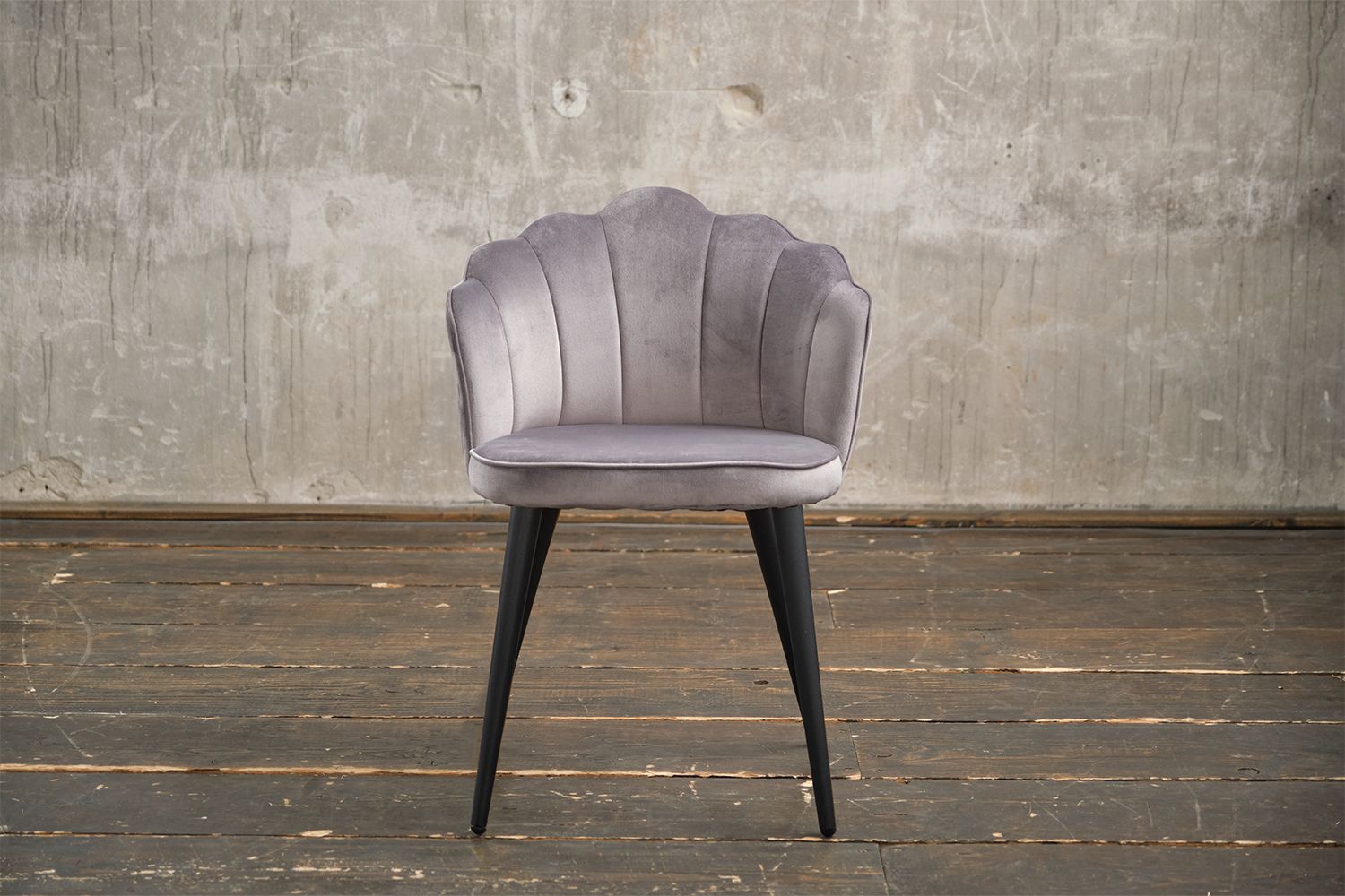 KAWOLA Stuhl SALLY Esszimmerstuhl Velvet silber Fuß schwarz KAWOLA Stuhl SALLY Esszimmerstuhl Velvet silber Fuß schwarz