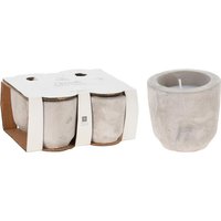 KERZE in Zementtopf Citronella 1 Stück  Grau