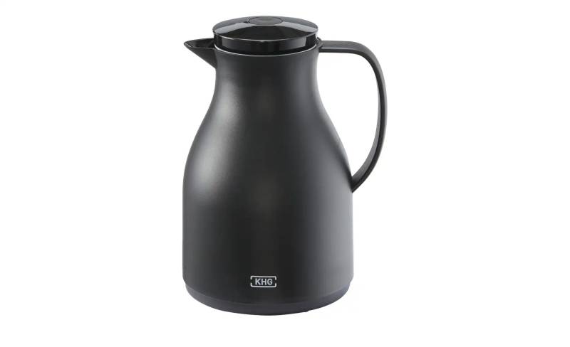 KHG Isolierkanne 1 l  Anton ¦ schwarz ¦ Kunststoff,Glas ¦ Maße (cm): H: 24  Ø: 14.0 Kaffee & Tee > Kaffee- & Isolierkannen - Möbel Kraft