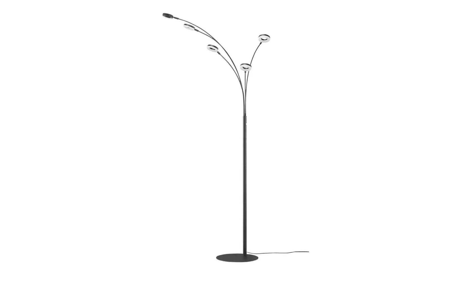 KHG LED-Bogenleuchte  5-flammig  schwarz   ¦ schwarz ¦ Maße (cm): B: 29 H: 200 T: 20.0 Lampen & Leuchten > LED-Leuchten > LED-Stehlampen - Möbel Kraft