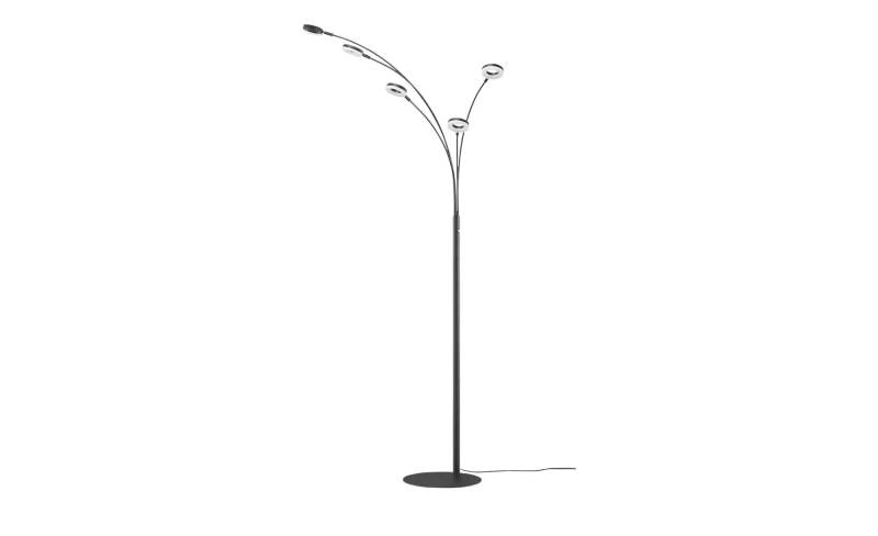 KHG LED-Bogenleuchte  5-flammig  schwarz   ¦ schwarz ¦ Maße (cm): B: 29 H: 200 T: 20.0 Lampen & Leuchten > LED-Leuchten > LED-Stehlampen - Möbel Kraft