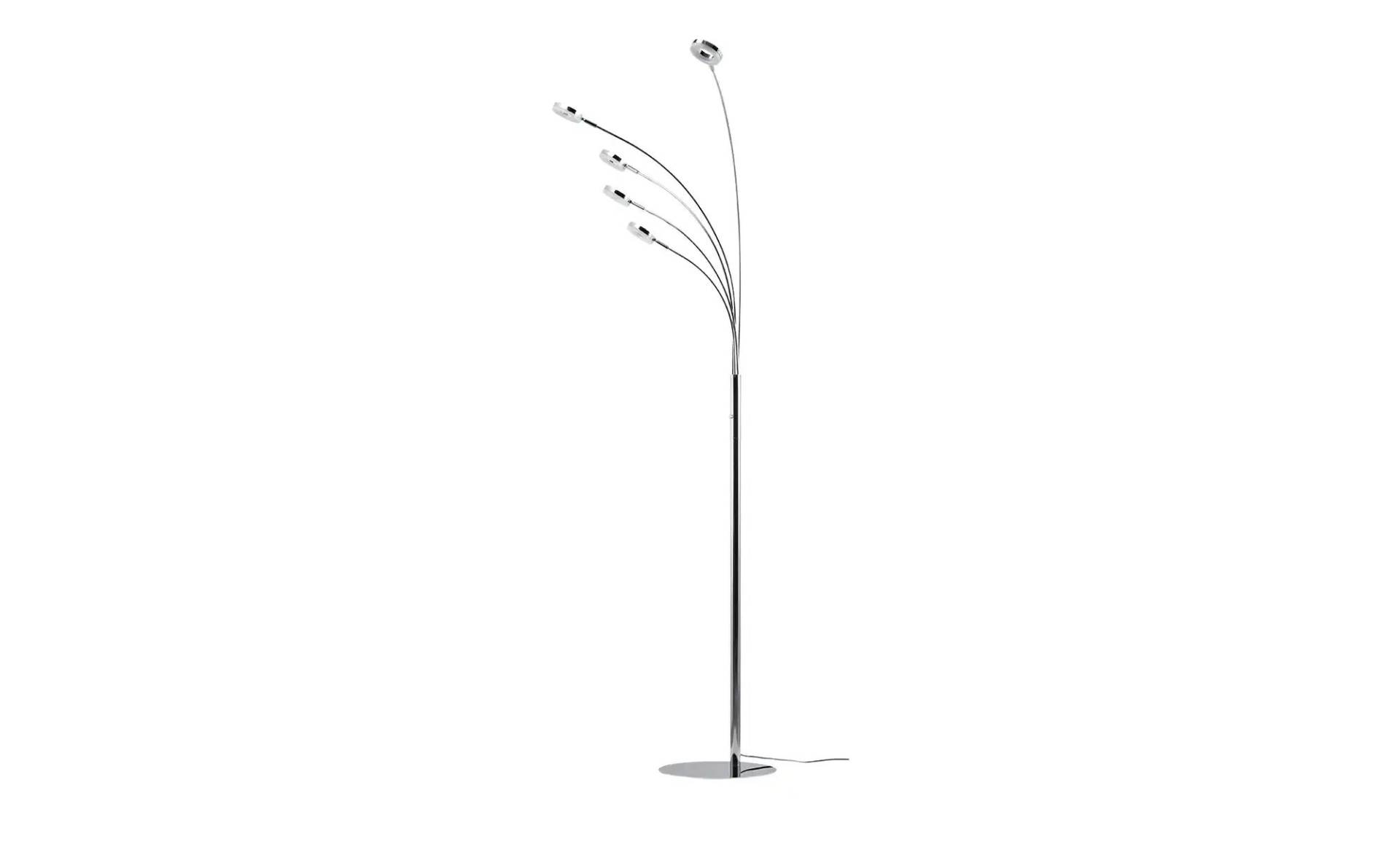 KHG LED-Bogenleuchte  5-flammig  chrom   ¦ silber ¦ Maße (cm): B: 29 H: 200 T: 20.0 Lampen & Leuchten > LED-Leuchten > LED-Stehlampen - Möbel Kraft
