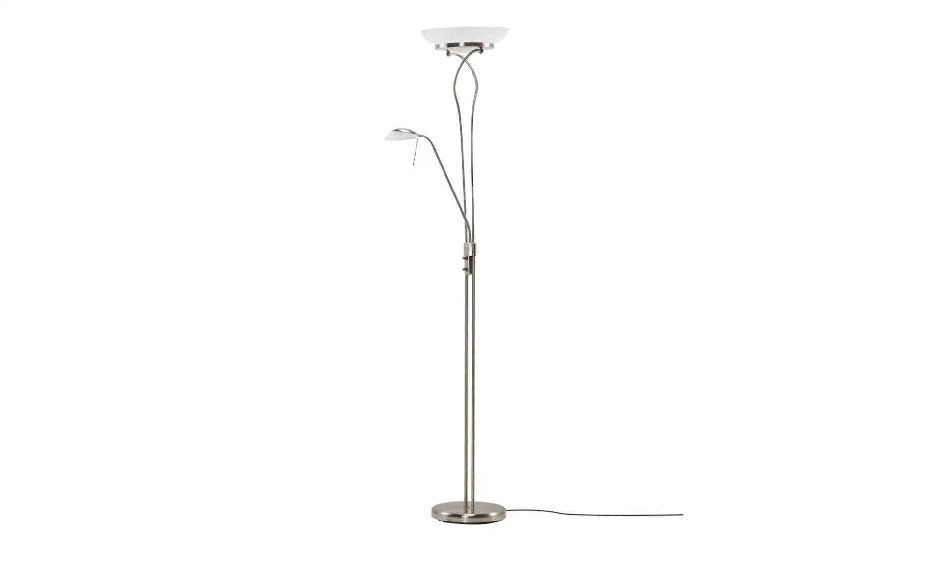 KHG LED-Deckenfluter  2-flammig  nickel-matt   ¦ silber ¦ Maße (cm): H: 180  Ø: 32.0 Lampen & Leuchten > LED-Leuchten > LED-Deckenfluter - Möbel Kraft