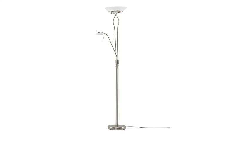 KHG LED-Deckenfluter  2-flammig  nickel-matt   ¦ silber ¦ Maße (cm): H: 180  Ø: 32.0 Lampen & Leuchten > LED-Leuchten > LED-Deckenfluter - Möbel Kraft