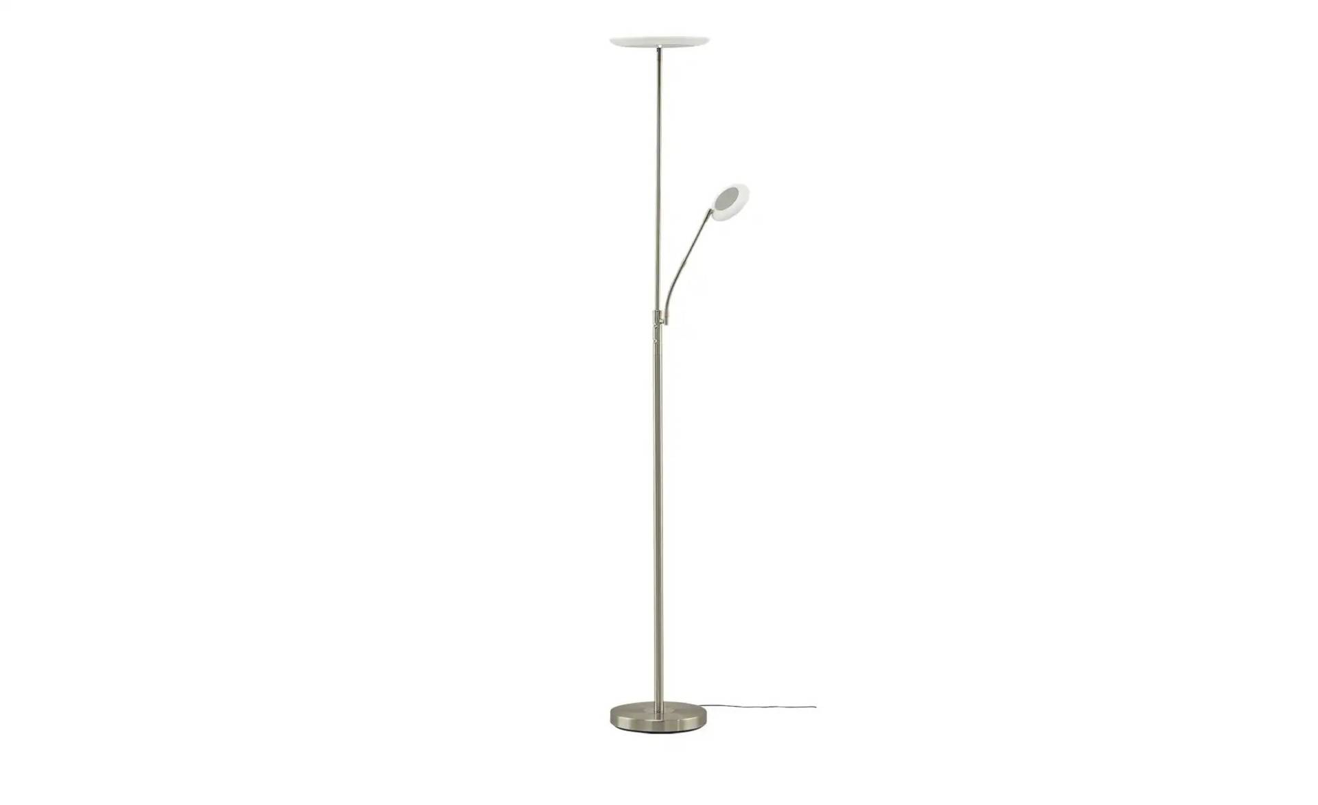 KHG LED-Deckenfluter  2-flammig  Nickel-matt   ¦ silber ¦ Maße (cm): H: 180  Ø: 26.0 Lampen & Leuchten > LED-Leuchten > LED-Deckenfluter - Möbel Kraft