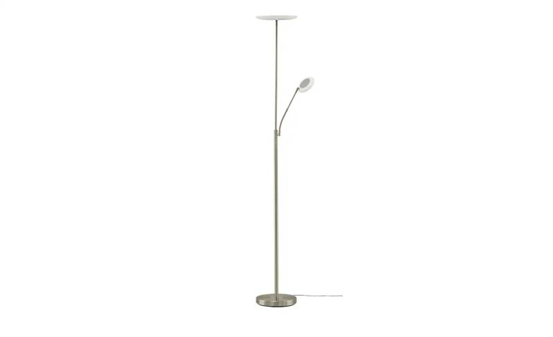 KHG LED-Deckenfluter  2-flammig  Nickel-matt   ¦ silber ¦ Maße (cm): H: 180  Ø: 26.0 Lampen & Leuchten > LED-Leuchten > LED-Deckenfluter - Möbel Kraft