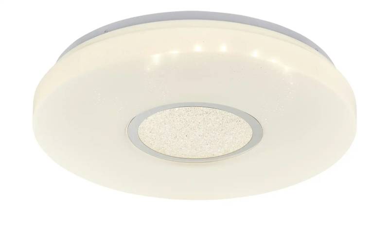 KHG LED-Deckenleuchte  1-flammig mit Kristalldeko   ¦ weiß ¦ Maße (cm): H: 6,5  Ø: 42.5 Lampen & Leuchten > Deckenleuchten - Höffner
