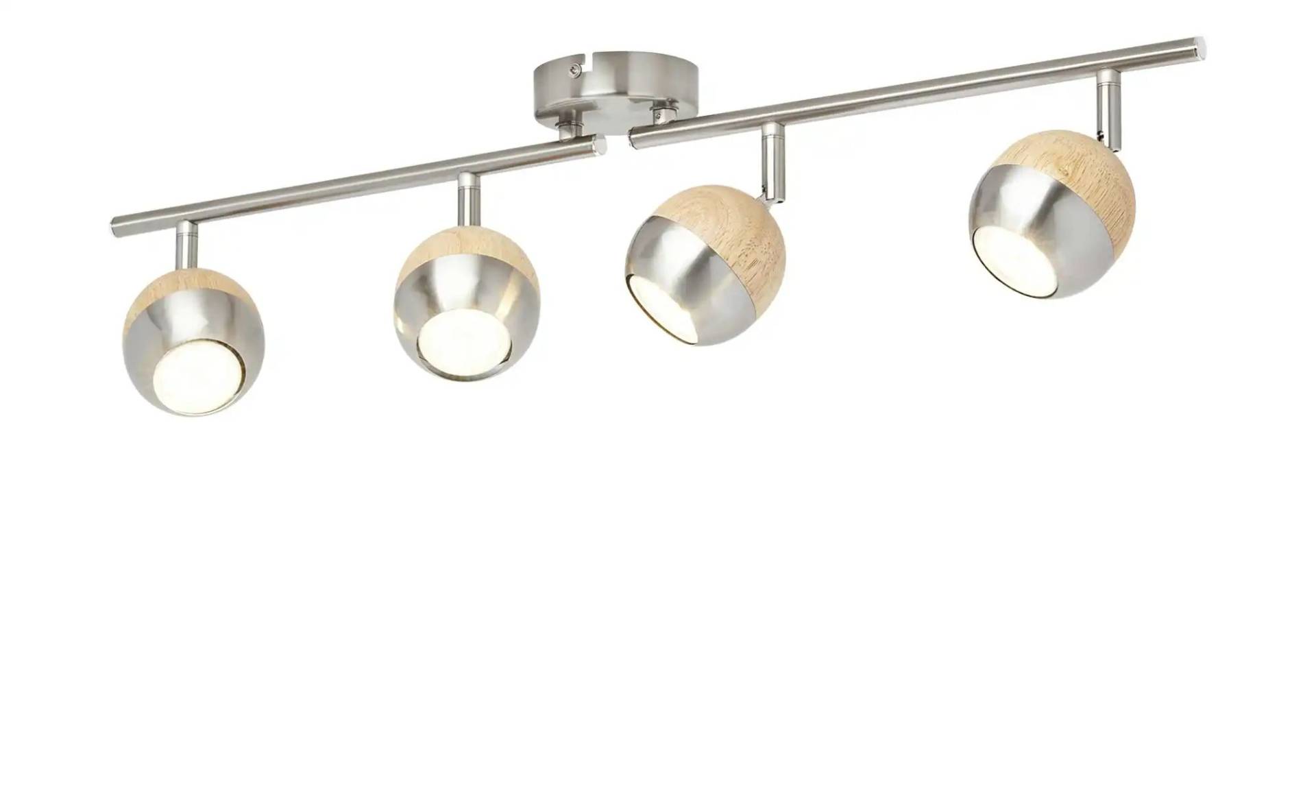 KHG LED-Spot  4-flammig  mit Holz   ¦ braun ¦ Maße (cm): B: 69 H: 15 T: 18.0 Lampen & Leuchten > LED-Leuchten > LED-Deckenlampen - Möbel Kraft