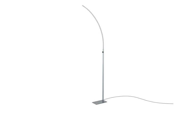 KHG LED-Stehleuchte  1-flammig gebogen   ¦ silber ¦ Maße (cm): B: 66 H: 150 T: 13.0 Lampen & Leuchten > Stehlampen - Höffner