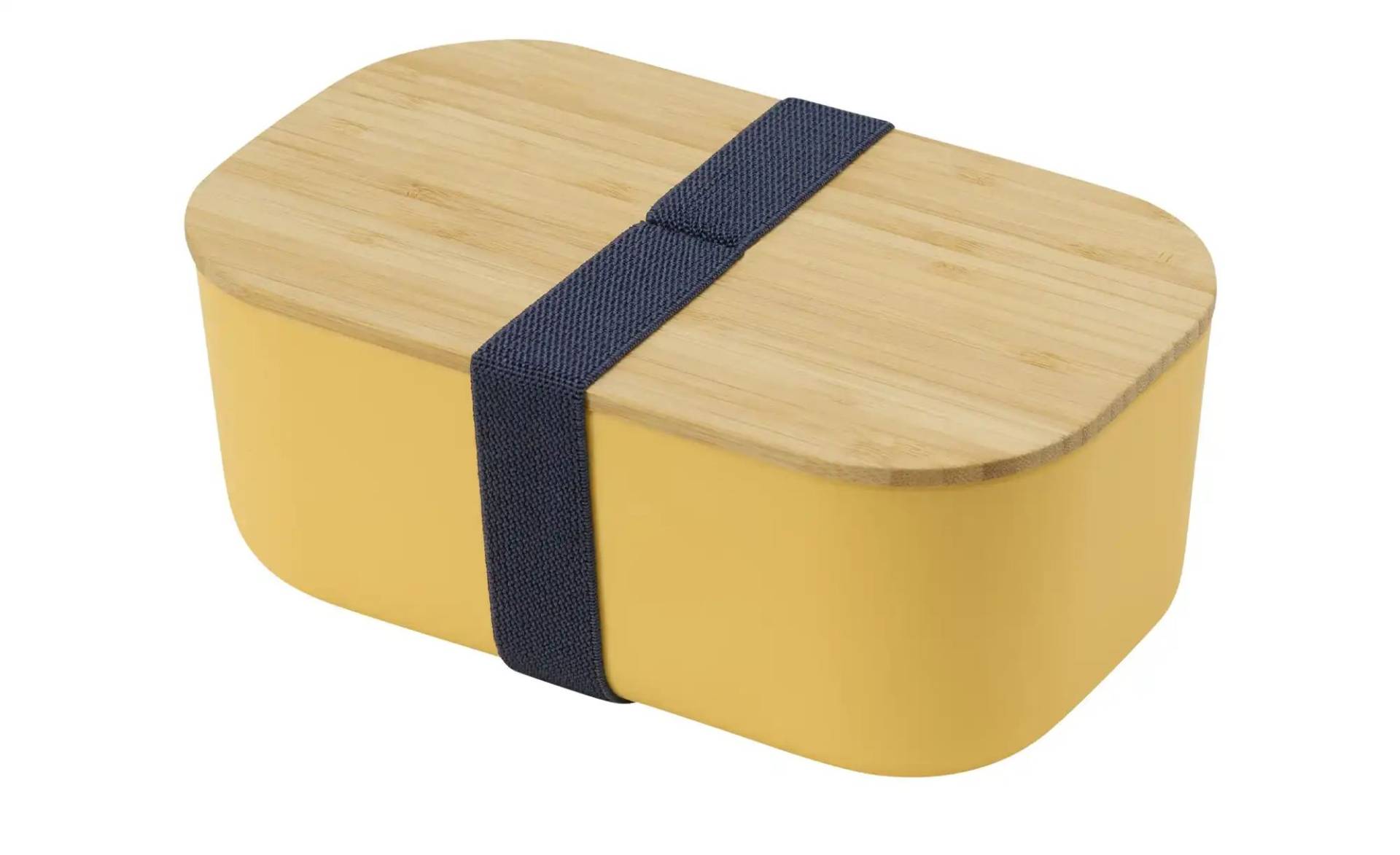 KHG Lunch Box   ¦ gelb ¦ Kunststoff,Bambus ¦ Maße (cm): B: 12 H: 20 T: 8.5 Küchenzubehör & Helfer > Brotkörbe - Möbel Kraft