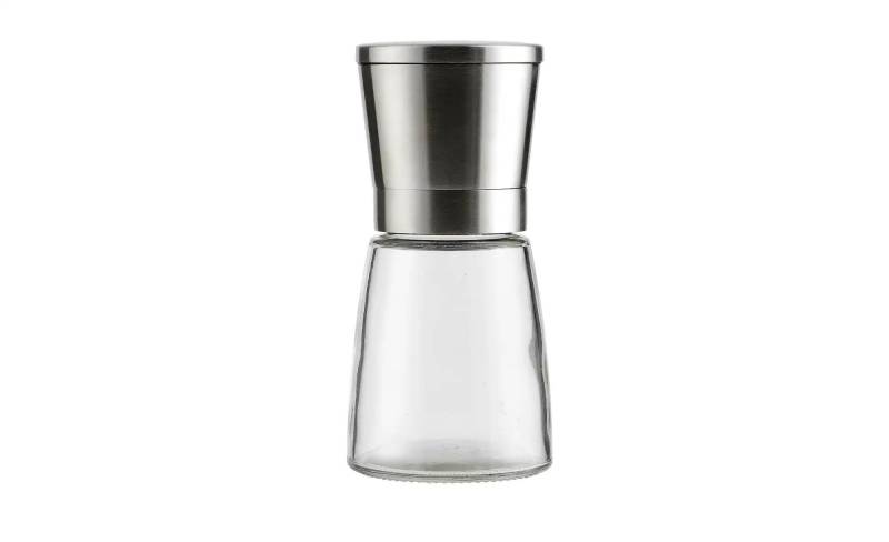 KHG Salz- oder Pfeffermühle  KHG ¦ silber ¦ Edelstahl,Glas ¦ Maße (cm): H: 13,6  Ø: 6.6 Küchenzubehör & Helfer > Küchenhelfer - Möbel Kraft