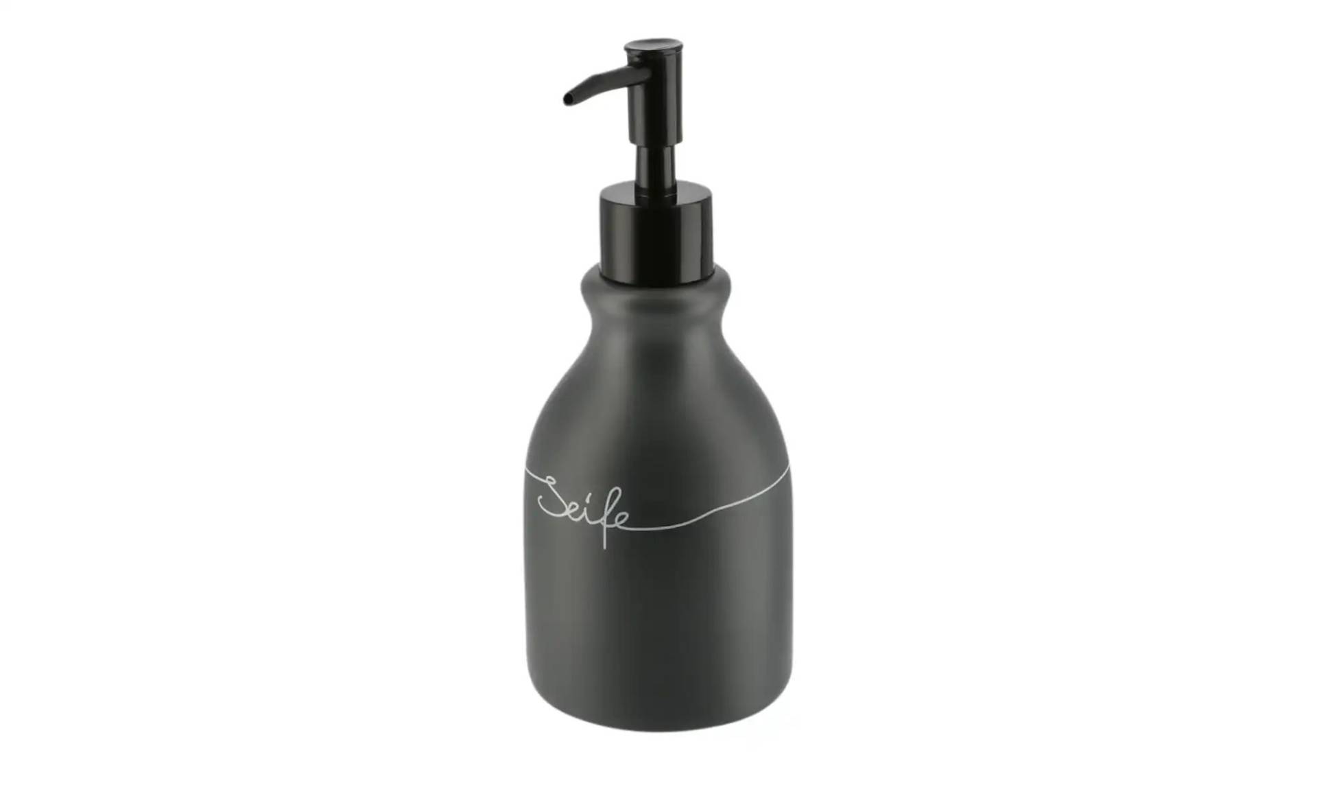 KHG Seifenspender   ¦ grau ¦ Keramik,Kunststoff ¦ Maße (cm): H: 19  Ø: 8.0 Badaccessoires - Möbel Kraft