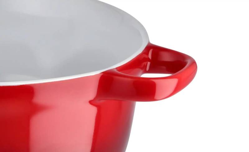 KHG Servier- und Auflaufform mit Deckel   ¦ rot ¦ Steinzeug/Steingut ¦ Maße (cm): H: 8  Ø: 16.5 Küchenzubehör & Helfer > Bratformen & Auflaufformen - Möbel Kraft