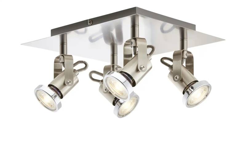 KHG Spot  4-flammig  Nickel matt   ¦ silber ¦ Maße (cm): B: 26 H: 12 T: 24.0 Lampen & Leuchten > Innenleuchten > Deckenlampen - Möbel Kraft