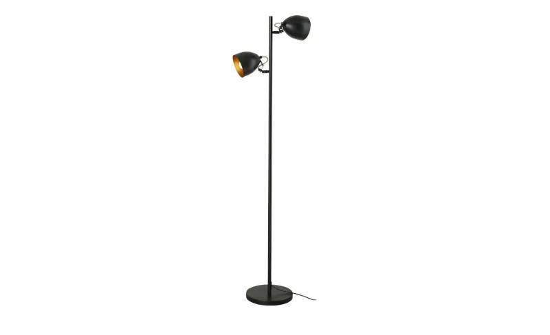 KHG Stehleuchte  2-flammig schwarz goldfarben   ¦ schwarz ¦ Maße (cm): B: 40,5 H: 151 T: 25.0 Lampen & Leuchten > Innenleuchten > Stehlampen - Möbel Kraft