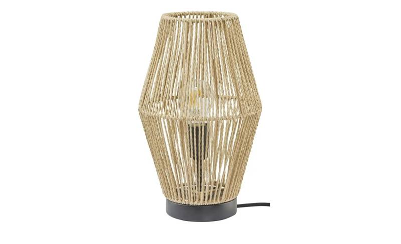 KHG Tischleuchte  1-flammigSchirm aus Seil   ¦ beige ¦ Maße (cm): H: 33  Ø: 20.0 Lampen & Leuchten > Innenleuchten > Tischlampen - Möbel Kraft