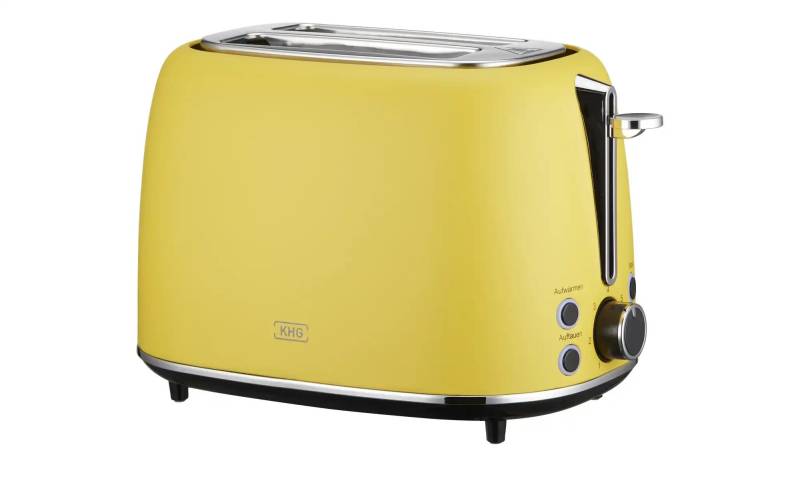 KHG Toaster  TO-930 (GE) ¦ gelb ¦ Edelstahl,Metall lackiert,Kunststoff ¦ Maße (cm): B: 17,9 H: 19,2 T: 28.9 Elektrokleingeräte > Toaster - Höffner