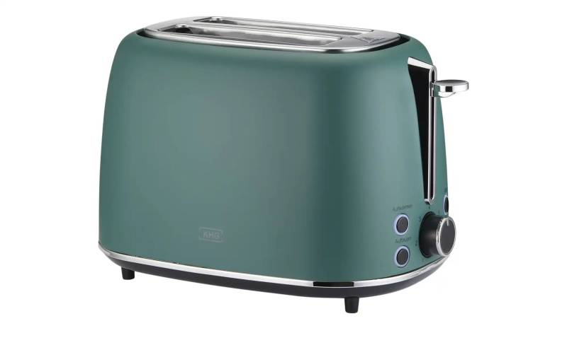 KHG Toaster  TO-930 (GR) ¦ grün ¦ Edelstahl,Metall lackiert,Kunststoff ¦ Maße (cm): B: 17,9 H: 19,2 T: 28.9 Elektrokleingeräte > Toaster - Höffner
