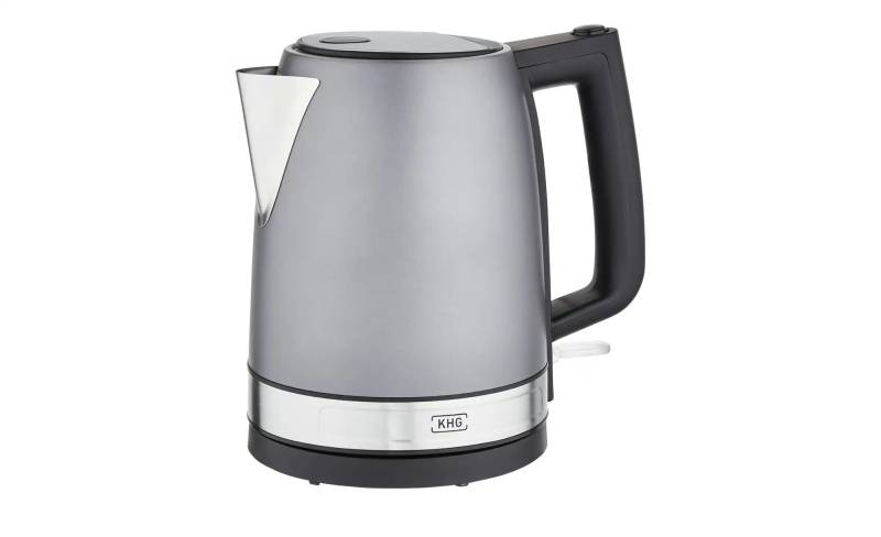 KHG Wasserkocher  WK-1701 (GE) ¦ grau ¦ Metall lackiert,Edelstahl,Kunststoff ¦ Maße (cm): B: 17,5 H: 23 T: 24.0 Elektrokleingeräte > Wasserkocher - Höffner