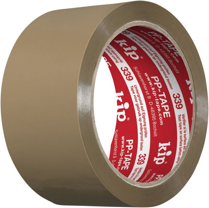 KIP 339 PP-Packband – braun, 28 my 50mm x 66m (36 Rollen) - 339-70 von Kip