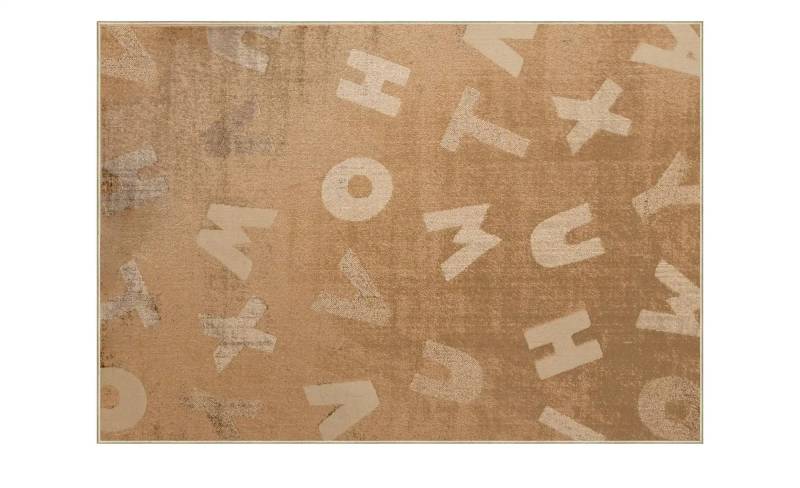 KJUT Webteppich  Alphabet ¦ beige ¦ Synthetische Fasern ¦ Maße (cm): B: 133 Teppiche > Kinderteppiche - Höffner