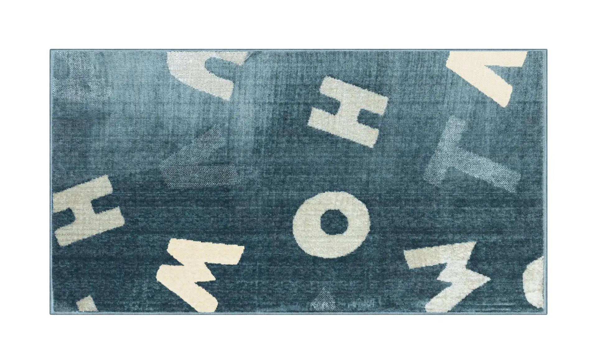 KJUT Webteppich  Alphabet ¦ blau ¦ Synthetische Fasern ¦ Maße (cm): B: 80 Teppiche > Kinderteppiche - Höffner