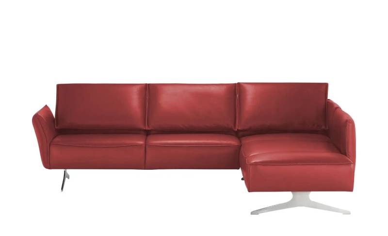 KOINOR Ecksofa Leder  Vineto ¦ rot ¦ Maße (cm): B: 272 H: 83 T: 207.0 Polstermöbel > Sofas > Ecksofas - Höffner