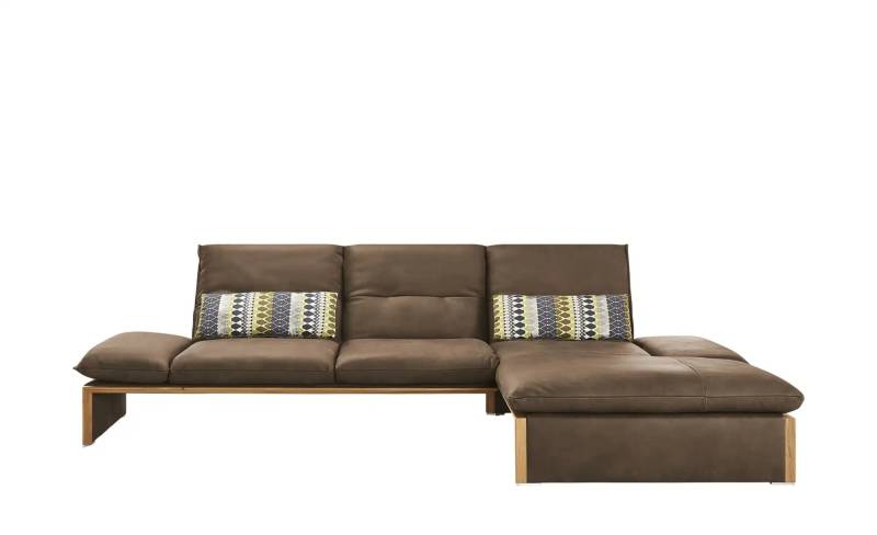 KOINOR Leder-Ecksofa mit Massivholzrahmen aus Wildeiche Humfrey ¦ braun ¦ Maße (cm): B: 314 H: 93 T: 159.0 Polstermöbel > Sofas > Ecksofas - Höffner