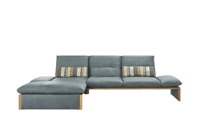 KOINOR Leder-Ecksofa mit Massivholzrahmen aus Wildeiche Humfrey ¦ blau ¦ Maße (cm): B: 314 H: 93 T: 159.0 Polstermöbel > Sofas > Ecksofas - Höffner