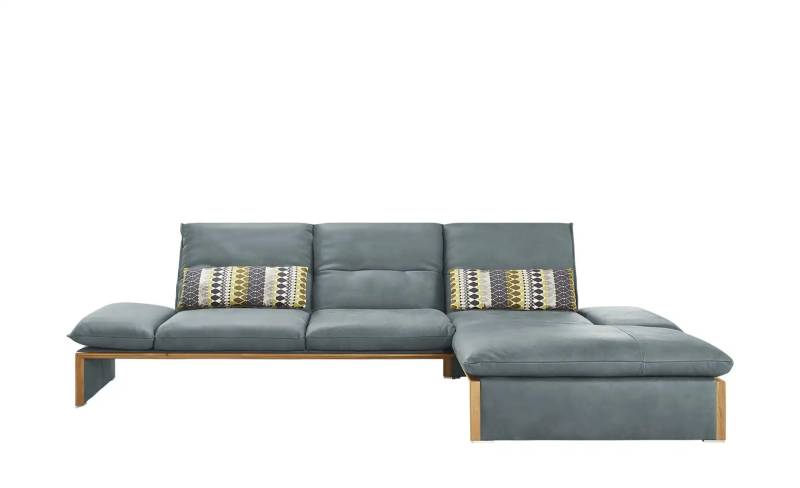 KOINOR Leder-Ecksofa mit Massivholzrahmen aus Wildeiche Humfrey ¦ blau ¦ Maße (cm): B: 314 H: 93 T: 159.0 Polstermöbel > Sofas > Ecksofas - Höffner