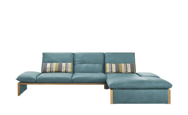 KOINOR Leder-Ecksofa mit Massivholzrahmen aus Wildeiche Humfrey ¦ türkis/petrol ¦ Maße (cm): B: 314 H: 93 T: 159.0 Polstermöbel > Sofas > Ecksofas - Höffner