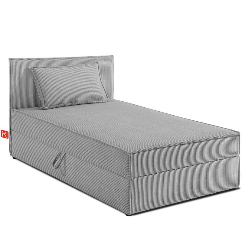 KONSIMO® BOXSPRINGBETT Hellgrau