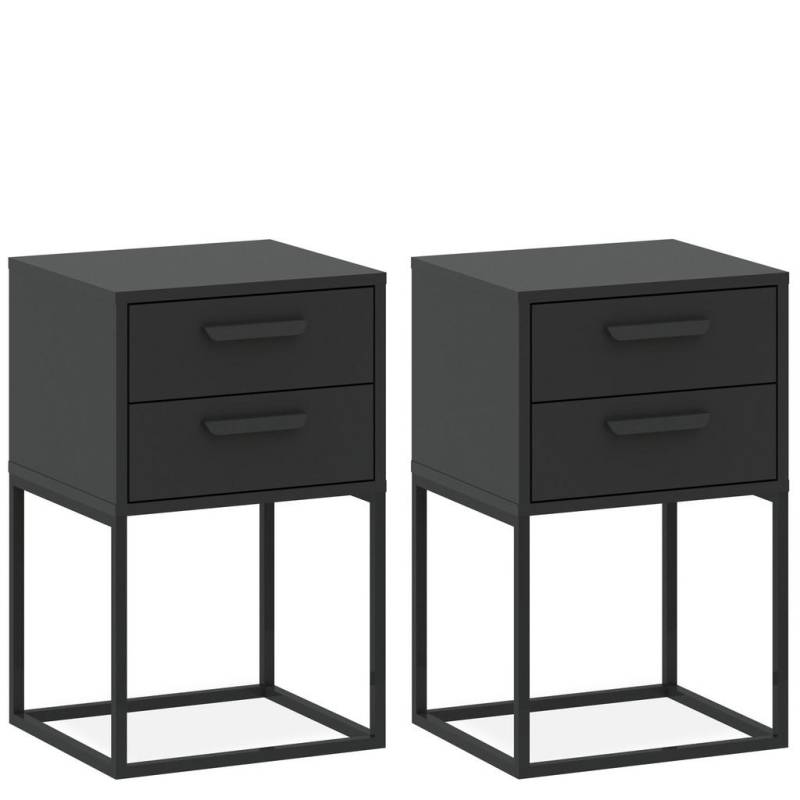 KONSIMO® NACHTTISCH Anthrazit, Schwarz
