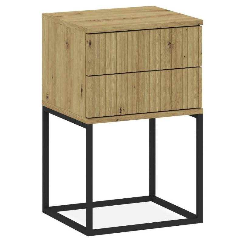 KONSIMO® NACHTTISCH Eiche, Schwarz
