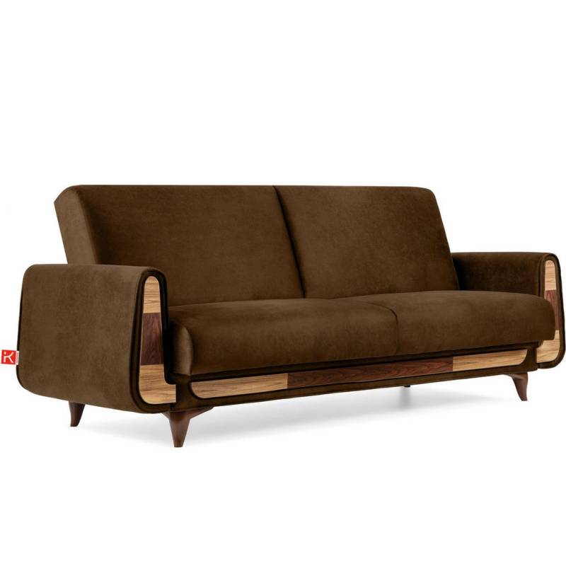 KONSIMO® 3-SITZER-SCHLAFSOFA Hellbraun