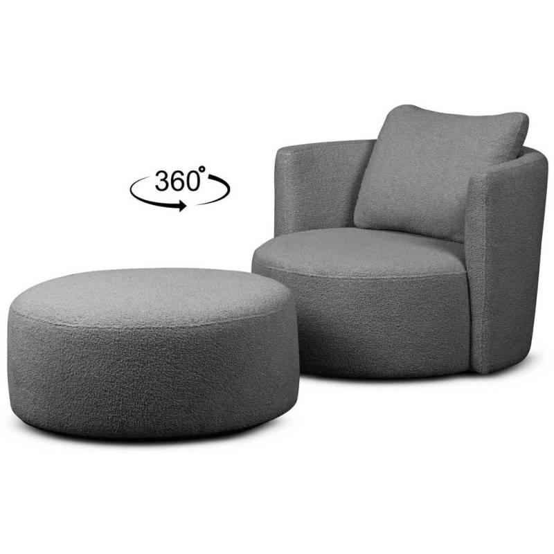 KONSIMO® DREHSESSEL-SET Dunkelgrau