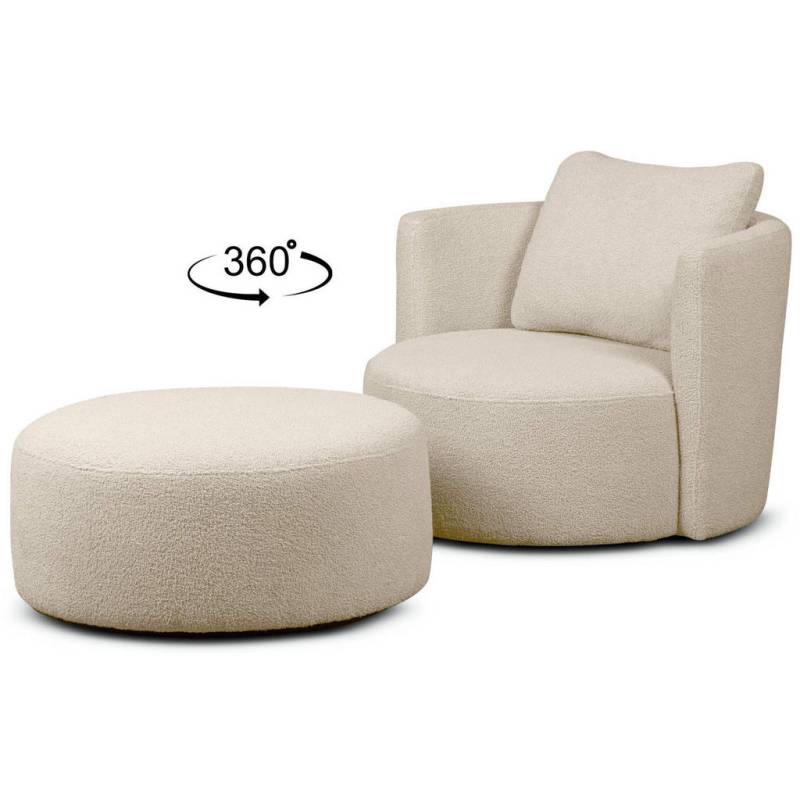 KONSIMO® DREHSESSEL-SET Ecru