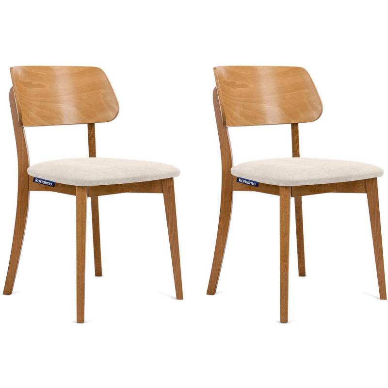 KONSIMO® ESSZIMMERSTÜHLE Creme, Eiche