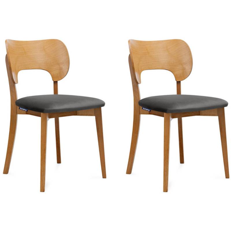 KONSIMO® ESSZIMMERSTÜHLE Grau, Eiche