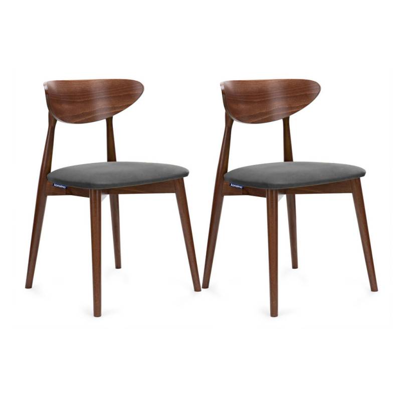 KONSIMO® ESSZIMMERSTÜHLE Grau, Haselnuss