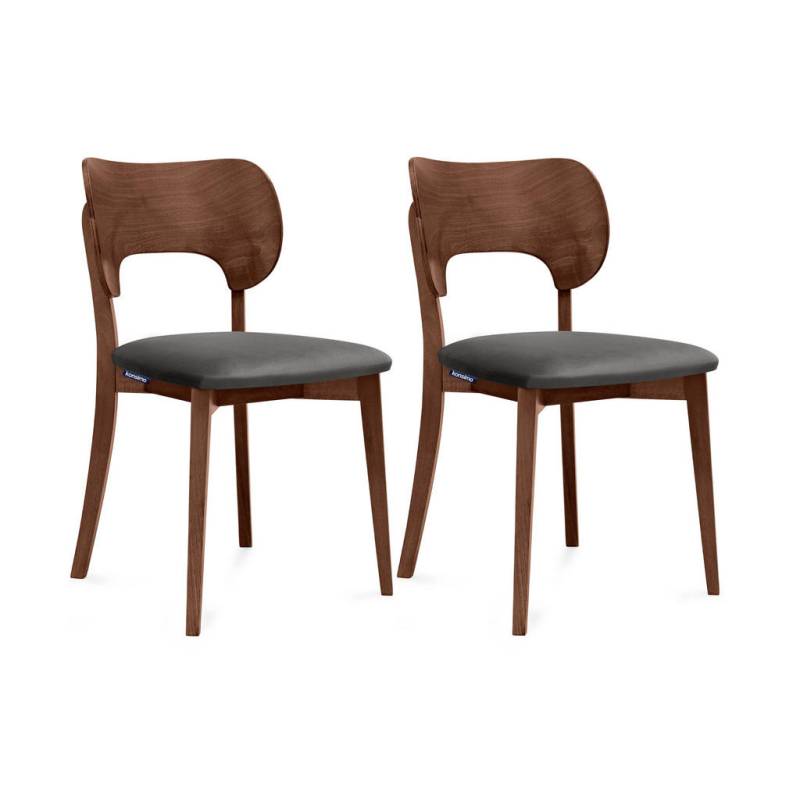 KONSIMO® ESSZIMMERSTÜHLE Grau, Walnuss