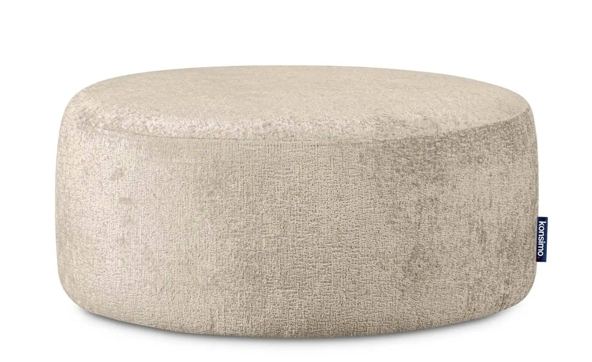 KONSIMO Hocker  Raggi ¦ grau ¦ Maße (cm): B: 80 H: 36  Ø: 80.0 Polstermöbel > Hocker - Möbel Kraft
