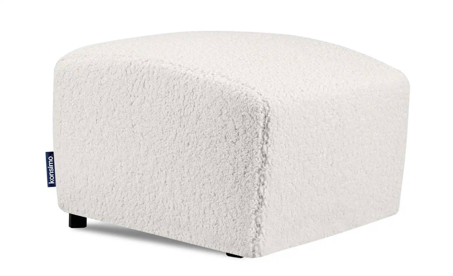 KONSIMO Hocker  Caro ¦ weiß ¦ Maße (cm): B: 60 H: 45 Polstermöbel > Hocker - Möbel Kraft